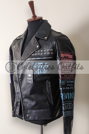 Bloody Valen­tine Machine Gun Kelly Black Leather Jacket