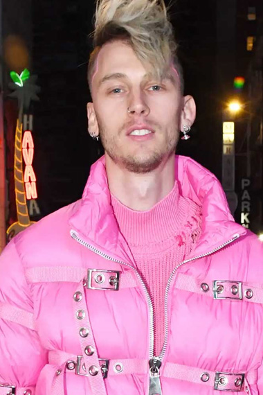 Machine Gun Kelly Times Square Concert Belted Puffer Jacket