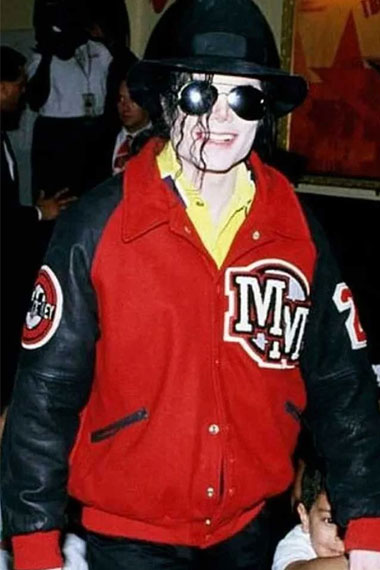 Michael Jackson Mickey Mouse Classic Vintage Red Wool Jacket