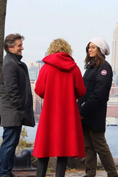 Julia Garner Modern Love TV Series Maddy Hooded Red Long Coat