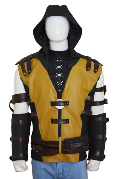 Hanzo Hasashi Scorpion Mortal Kombat Yellow Cosplay Vest
