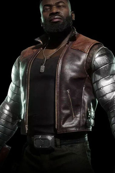 Jackson Briggs Jax Mortal Kombat Brown Cosplay Leather Vest