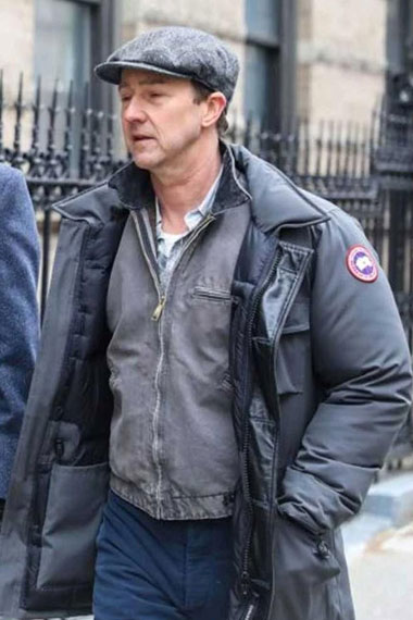 Edward Norton Lionel Essrog Motherless Brooklyn Puffer Jacket