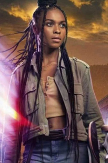 Naomi McDuffie Kaci Walfall Casual Womens Grey Cotton Jacket