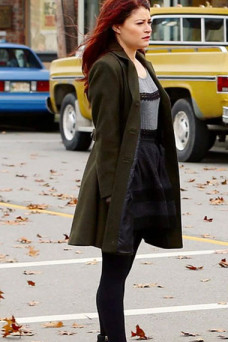 Once Upon a Time Belle Gold Belle French Lacey Green Wool Coat