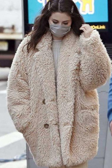 Only Murders In The Building Selena Gomez Beige Coat