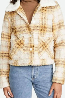 Outer Banks Kiara Carrera Madison Bailey Plaid Sherpa Jacket