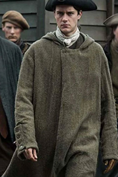 Fergus Claudel Fraser Outlander Cesar Domboy Long Hooded Coat