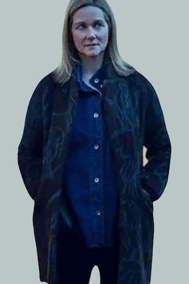 Ozark TV Series Wendy Byrde Laura Linney Black Wool Coat