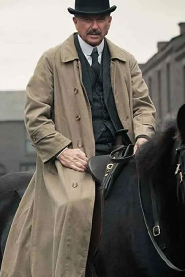 Chester Campbell Peaky Blinders Sam Neill Beige Trench Coat