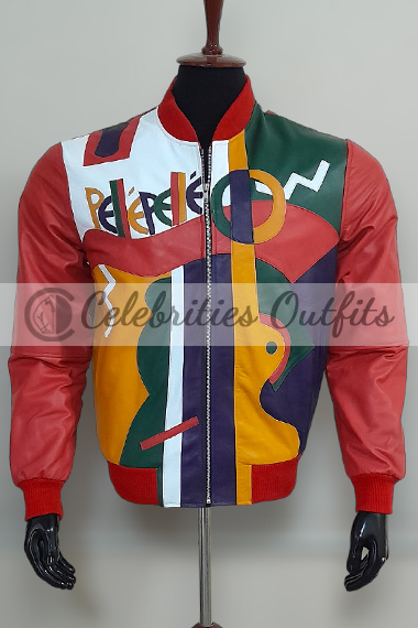 Marc Buchanan Pelle Pelle Bomber Multicolor Leather Jacket
