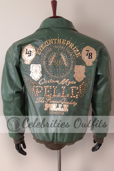 Eye On The Prize Pelle Pelle 1978 Bomber Green Leather Jacket