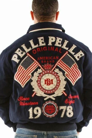 Original American Brand Pelle Pelle 1978 USA MB Bomber Jacket