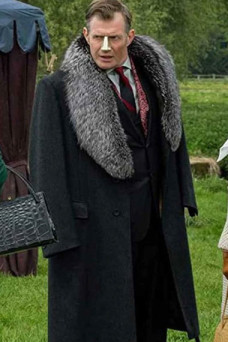 Jason Flemyng Lord Harwood Pennyworth Black Wool Trench Coat