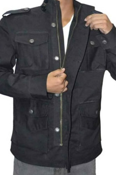 Jon Bernthal Punisher Frank Castle Bomber Black Cotton Jacket