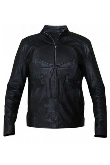 Frank Castle Punisher Jon Bernthal Skull Biker Leather Jacket