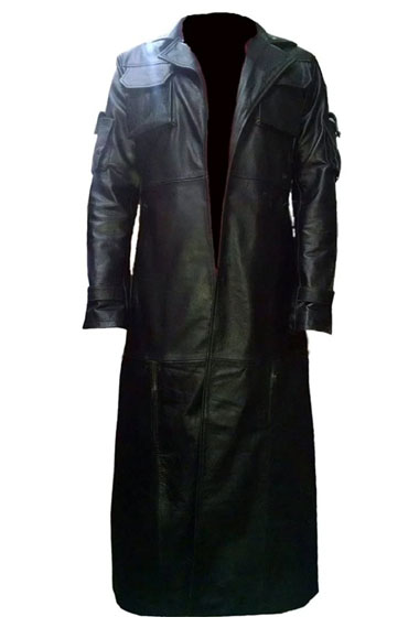 Punisher Thomas Jane Frank Castle Black Long Leather Coat