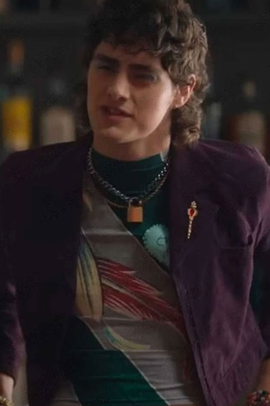 Mingus Fin Argus Queer As Folk Cropped Purple Suede Jacket