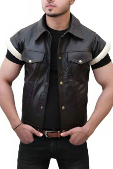Red Dead Redemption John Marston Black Cosplay Leather Vest