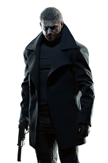 Chris Redfield Resident Evil Village Cosplay Black Trench Coat