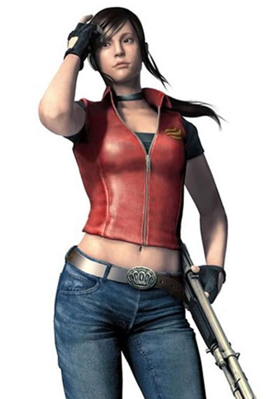 Claire Redfield Resident Evil Video Game Maroon Cosplay Vest