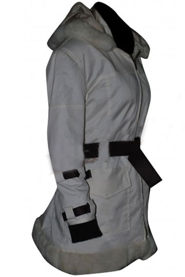 Sherry Birkin Resident Evil Hooded Leather Shearling Jacket