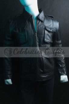 Leon Kennedy Resident Evil Gaming Black Cosplay Bomber Jacket
