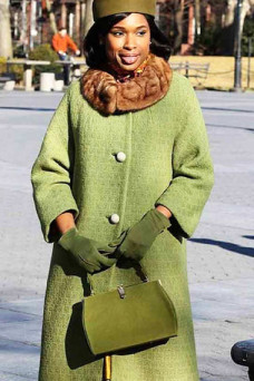 Jennifer Hudson Aretha Franklin Respect Green Wool Coat