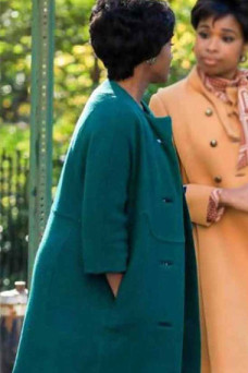 Carolyn Franklin Hailey Kilgore Respect Green Wool Trench Coat