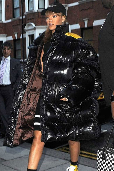Casual Rihanna Womens Bomber Polyester Quilted Puffer Coat