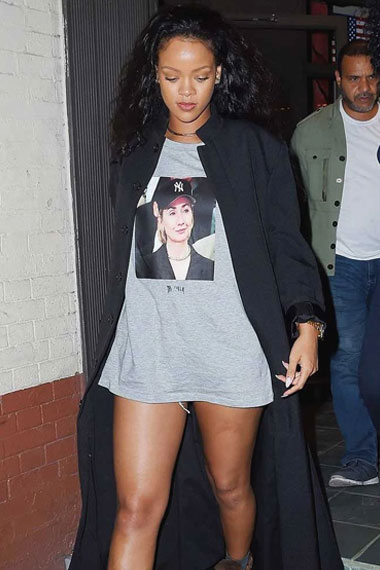 Womens Rihanna Street Style Casual Black Cotton Long Coat