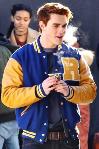 KJ Apa Archie Andrews Riverdale Blue Bomber Varsity Jacket