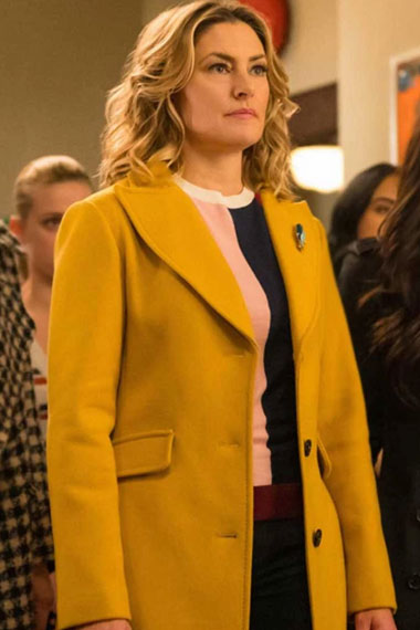Lili Reinhart Riverdale Betty Cooper Yellow Wool Trench Coat