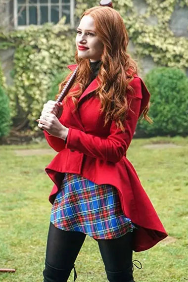 Madelaine Petsch Cheryl Blossom Riverdale Red Wool Tailcoat
