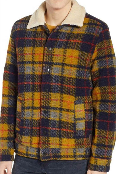 Riverdale Cole Sprouse Jughead Jones Yellow Plaid Wool Jacket