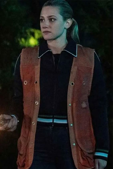 Riverdale Lili Reinhart Betty Cooper Brown Suede Leather Vest