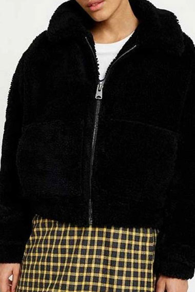 Vanessa Morgan Riverdale Toni Topaz Black Sherpa Jacket