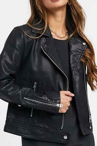 Vanessa Morgan Riverdale Toni Topaz Biker Black Leather Jacket