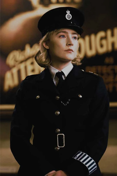 Agent Stalker Saoirse Ronan See How They Run Black Police Coat