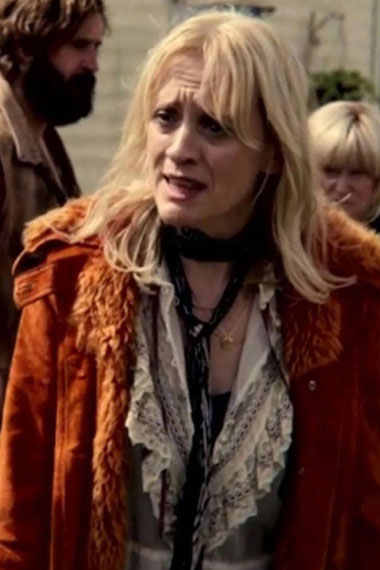 Erin Wiley Sex Education Anne-Marie Duff Long Trench Fur Coat