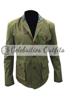 Skyfall Daniel Craig James Bond Green Cotton Trench Jacket