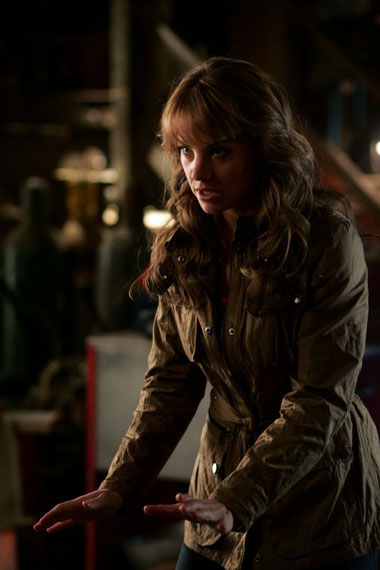 Lois Lane Smallville TV Show Erica Durance Brown Trench Coat