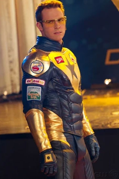 Booster Gold Smallville Eric Martsolf Blue Leather Jacket