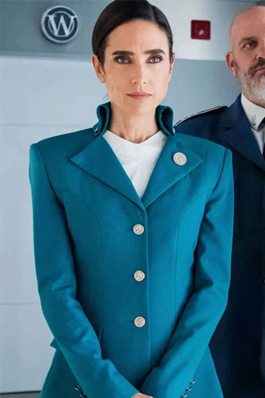 Jennifer Connelly Melanie Cavill Snowpiercer Blue Cotton Coat