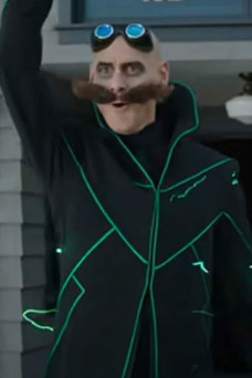 Doctor Eggman Sonic Hedgehog Jim Carrey Black Cosplay Coat