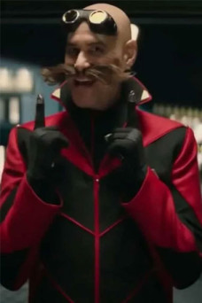 Jim Carrey Sonic Hedgehog Doctor Eggman Black Cosplay Tailcoat