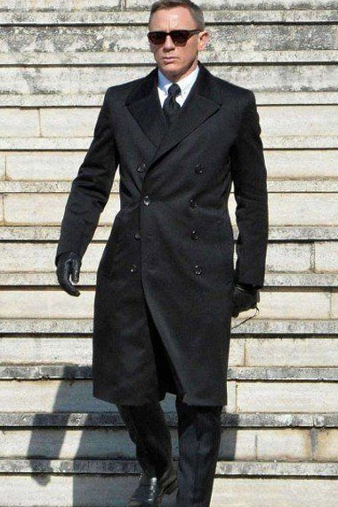 James Bond Spectre Daniel Craig Double Breasted Trench Coat