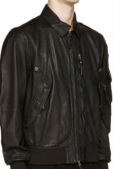 Evan Roderick Spinning Out Justin Davis Black Leather Jacket