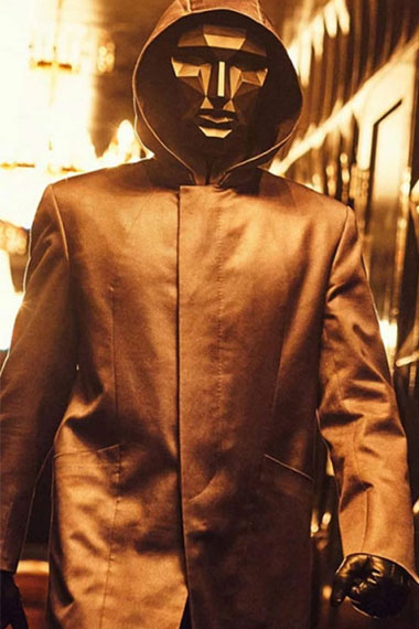 Squid Game TV Series Tom Choi Front Man Black Hooded Coat