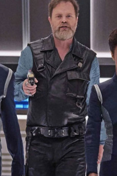 Harry Mudd Star Trek Discovery Rainn Wilson Black Biker Vest